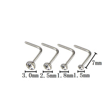 Load image into Gallery viewer, 20 Puncture Mixed Suit Stainless Steel Nose Nose Ring 7-Shaped Nose Stud
