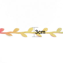 Load image into Gallery viewer, 10Meter Silk Leaf-Shaped Artificial Flower Green Leaves For Wedding Decoration DIY Wreath Scrapbooking Craft Fake Flower
