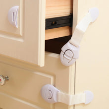 Load image into Gallery viewer, 10PCS/Lot Baby Safety Protector Child Cabinet locking Multi-function Plastic Lock Protection Children Locking For Doors Drawers
