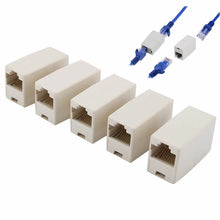 Load image into Gallery viewer, 10PCS RJ45 Cat 5e Network Cable Straight Ethernet LAN Coupler Joiner Connector
