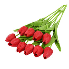 Load image into Gallery viewer, 10PCS Tulip Artificial Flower Real Touch Artificial Bouquet Fake Flower for Wedding Decoration Flowers Home Garden Decor
