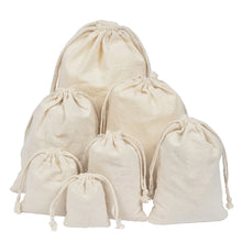 Load image into Gallery viewer, 10PCS/set Cotton Packaging Bag Household Drawstring bag Coin Travel Storage Jewelry Packaging Reusable packag bag for Candy food
