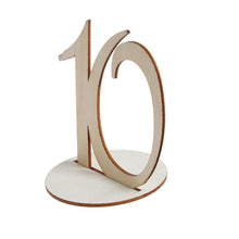 Load image into Gallery viewer, 10pcs 1-10/11-20 Wooden Table Numbers Set with Base Birthday Wedding Party Decor Gifts
