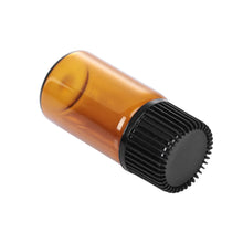 Load image into Gallery viewer, 10PCS 1/2/3/5ml Mini Essential Oil Bottle Jar Orifice Brown Reducer &amp; Cap Refillable Bottles Glass Vials Cosmetic Containers
