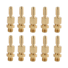 Load image into Gallery viewer, 10Pcs 1/8 Inch DN6 Brass Gushing Spray Water Fountain Nozzles Universal Water Curtain Nozzle Landscape Garden Fountain Garden Po
