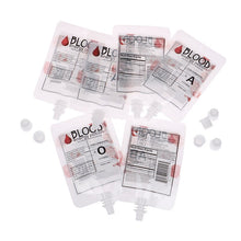 Load image into Gallery viewer, 10pcs 150ml Halloween Cosplay Drink Container Bag Vampire Blood Pouch Props Zombie Beverage Drinks Bags Food Class PVC
