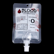 Load image into Gallery viewer, 10pcs 150ml Halloween Cosplay Drink Container Bag Vampire Blood Pouch Props Zombie Beverage Drinks Bags Food Class PVC

