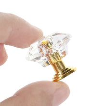 Load image into Gallery viewer, Doorknob 10Pcs Acrylic Crystal Knobs Cupboard Drawer Pull Handle Door Knob  Diamond Shape Cabinet Knob Home Furniture Accessory No Screws
