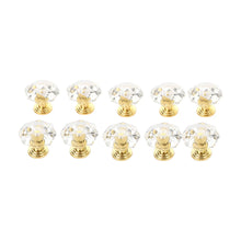 Load image into Gallery viewer, Doorknob 10Pcs Acrylic Crystal Knobs Cupboard Drawer Pull Handle Door Knob  Diamond Shape Cabinet Knob Home Furniture Accessory No Screws

