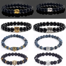 Load image into Gallery viewer, 10pcs Antique Owl Lion Buddha Leopard Head Spacer Beads Charm DIY Bracelets Necklace Beads for Jewelry Making Accessories
