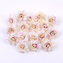 Load image into Gallery viewer, 10Pcs Artificial Flower 4.5cm Silk Rose Head For Wedding Home New Year Decoration DIY Garland Scrapbook Gift Box Craft Flower
