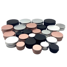 Load image into Gallery viewer, 10PCS Cream Jar Tin Cosmetic Lip Balm Containers Nail Derocation Crafts Pot Refillable Bottle Screw Thread Empty Aluminum
