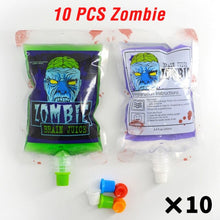 Load image into Gallery viewer, 10PCS Hot Sell Halloween Cosplay Drink Container Bag Vampire Blood Props Zombie Beverage Drinks Bags Food Class PVC Water Bottle
