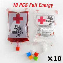 Load image into Gallery viewer, 10PCS Hot Sell Halloween Cosplay Drink Container Bag Vampire Blood Props Zombie Beverage Drinks Bags Food Class PVC Water Bottle
