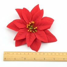 Load image into Gallery viewer, 10pcs 14cm Flannel Large Artificial Rose Flower Heads For Home Wedding  Decoration Scrapbooking DIY Christmas Tree Silk Flowers
