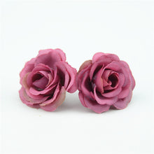 Load image into Gallery viewer, 10pcs 2.5cm Mini Rose Cloth Artificial Flower For Wedding Party Home Room Decoration Marriage Shoes Hats Accessories Silk Flower
