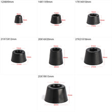 Load image into Gallery viewer, 10PCS Anti slip furniture legs Feet Black Speaker Cabinet bed Table Box Conical rubber shock pad floor protector Furniture Parts
