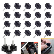 Load image into Gallery viewer, Screws 10pcs M5 M6 Male Thread Star Shaped Head Clamping Nuts Knob For Industry Equipment Plastic Carbon Steel Galvanization
