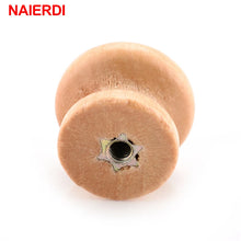 Load image into Gallery viewer, Doorknob 10pcs  Handles 2.5X2CM Natural Wooden Cabinet Drawer Wardrobe Knobs Door Pull Kitchen Handle Furniture Hardware
