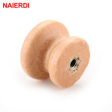 Load image into Gallery viewer, Doorknob 10pcs  Handles 2.5X2CM Natural Wooden Cabinet Drawer Wardrobe Knobs Door Pull Kitchen Handle Furniture Hardware
