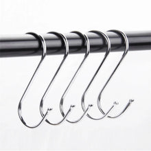 Load image into Gallery viewer, 10pcs Stainless Steel S-Shape Hook Kitchen Bedroom Multi-function Railing S Hanger Hook Clasp Holder Hooks Hanging Storage Tools
