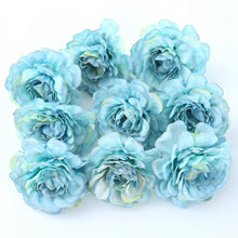 Load image into Gallery viewer, 10pcs/lot Artificial Flowers 5CM Silk Rose Head For Wedding Party Home Garden Decorations DIY Craft  Wreath Christmas Flower

