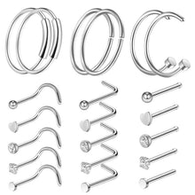 Load image into Gallery viewer, Nose Ring Nail Piercing Hoop Jewelry Stainless Steel Nose Stud
