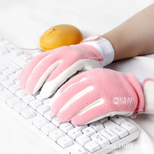 Load image into Gallery viewer, Plush Gloves Men's and Women's Winter Five Finger Fleece Lined Padded Warm Keeping Korean Cute Student
