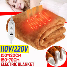 Load image into Gallery viewer, 110V/220V Winter Electric Blanket Thicker Heater Double Body Warmer 150x120cm Heated Blanket Thermostat Electric Heating Blanket
