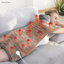Load image into Gallery viewer, 110V-240V Electric Heating Massage Shawl Blanket Heated Pad For Neck Back Warmer Heat Wrap Adjustable Temperature Seting Belt
