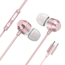 Load image into Gallery viewer, Type-C with Controller in-Ear Heavy Bass Wired with Mic Earphone Cellphone Earplugs
