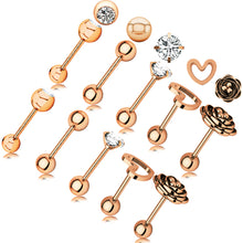 Load image into Gallery viewer, New Zircon Ear Bone Stud Earrings Piercing Jewelry
