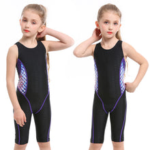 Load image into Gallery viewer, Children's one-piece swimsuit girls' five-piece swimsuit learning swimming training
