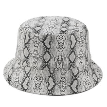 Load image into Gallery viewer, Snake Pattern Bucket Hat Men and Women Street Trendy Double-Sided Wear Hip Hop Hat Travel Sun-Proof Basin Hat
