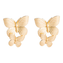 Load image into Gallery viewer, Metal Earrings Two Butterfly Earrings for Women Graceful Earrings
