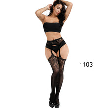 Load image into Gallery viewer, 2 pieces stockings non-slip ladies one-piece mesh sexy lingerie
