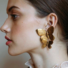 Load image into Gallery viewer, Metal Earrings Two Butterfly Earrings for Women Graceful Earrings
