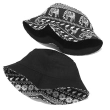 Load image into Gallery viewer, Animal Elephant Printed Canvas Sun Hat Summer Casual All-Match Double-Sided Wear Boys and Girls Bucket Hat Ethnic Style Bucket Hat
