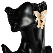Load image into Gallery viewer, Metal Earrings Two Butterfly Earrings for Women Graceful Earrings
