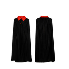 Load image into Gallery viewer, Halloween Cloak Cos Double-Layer Black and Red Vampire Cloak Death Pirate Children Adult Party Performance Witch
