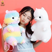 Load image into Gallery viewer, Grass Mud Horse Beast Rainbow Alpaca Plush Toy Backpack Children Plush Backpack
