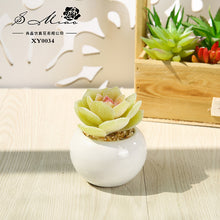 Load image into Gallery viewer, Small round Basin Mini Artificial Succulent Pant Potted Plant (Pot Included) Emulational Flower Decoration
