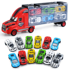 Load image into Gallery viewer, Simulation Portable Container Truck with 12 Alloy Steel Casing City Car Children's Toy Boy Gift
