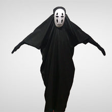 Load image into Gallery viewer, Spirited Away Halloween Clothes No Face Man Cosplay Anime Clothing Mask Gloves Halloween Performance Costume
