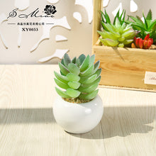 Load image into Gallery viewer, Small round Basin Mini Artificial Succulent Pant Potted Plant (Pot Included) Emulational Flower Decoration
