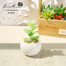 Load image into Gallery viewer, Small round Basin Mini Artificial Succulent Pant Potted Plant (Pot Included) Emulational Flower Decoration
