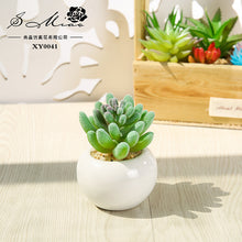 Load image into Gallery viewer, Small round Basin Mini Artificial Succulent Pant Potted Plant (Pot Included) Emulational Flower Decoration
