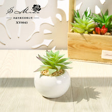 Load image into Gallery viewer, Small round Basin Mini Artificial Succulent Pant Potted Plant (Pot Included) Emulational Flower Decoration
