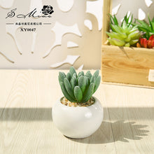 Load image into Gallery viewer, Small round Basin Mini Artificial Succulent Pant Potted Plant (Pot Included) Emulational Flower Decoration
