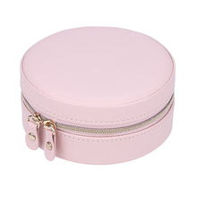 Load image into Gallery viewer, Jewelry Storage Box Round Portable Travel Earrings Ring Lipstick  Holders Case
